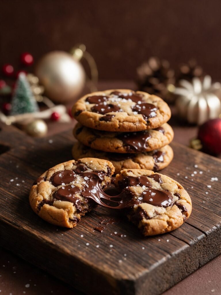 Healthy brown butter chocolate chip cookies with no refined sugar