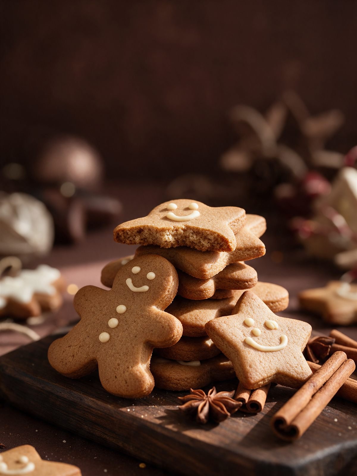 Soft Maple Gingerbread Cookies (No Refined Sugar)