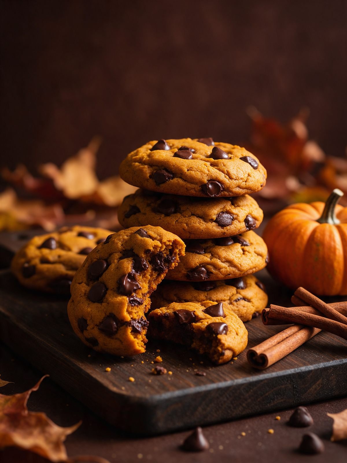 Healthy Pumpkin Chocolate Chip Cookies